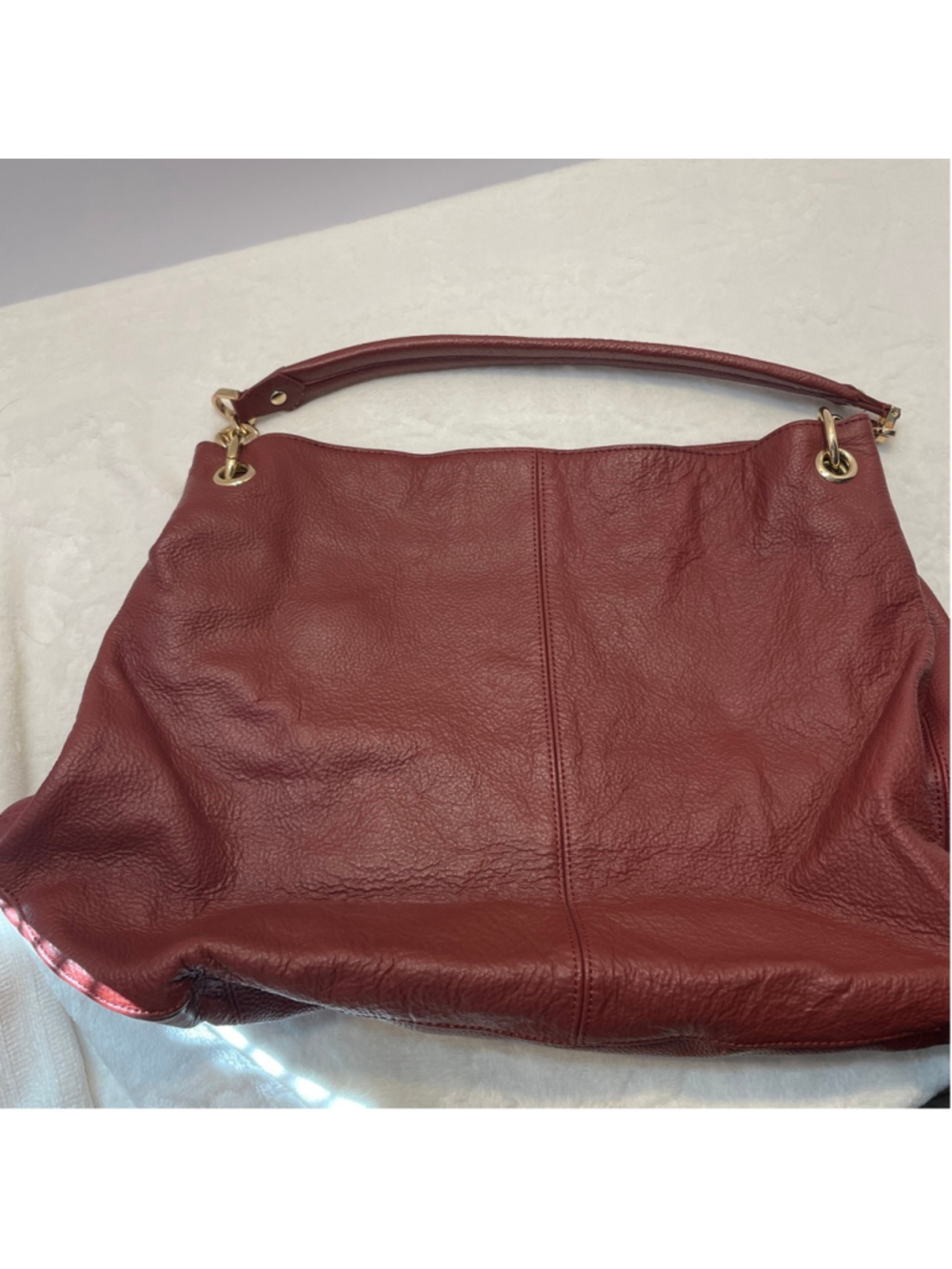 Women's Cuore & Pelle Shoulder Bag One Size Burgundy Gold